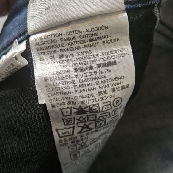 Levis 510 Jeans Mens 32x32 Blue Slim Straight Mid Rise Dark Wash Stretch Denim - Picture 10 of 13